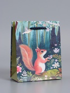 Пакет подарочный ламинированый «Сказачный лес», 11.5×14.5×6.5 см - фото 68977599