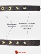 Ошейник безразмерный, 40×2 см, с подпряжником, кожа, коричневый  (артикул 10980445)  большой выбор товаров оптом и в розницу по низким ценам с доставкой