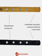 Ошейник, 45×2 см, с подкладом, тиснение, кожа, бежевый  (артикул 10980447)  большой выбор товаров оптом и в розницу по низким ценам с доставкой