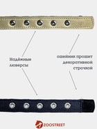 Ошейник усиленный, 50×2.5 с, с подкладом из брезента, сыромятная кожа, белый - Фото 3
