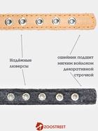 Ошейник, 35×1.5 см, подклад из ватина, кожа, бежевый  (артикул 10980457)  большой выбор товаров оптом и в розницу по низким ценам с доставкой