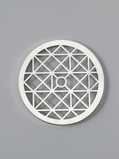 Крышка металлическая для вазы "Классик" d-12 см, серебро