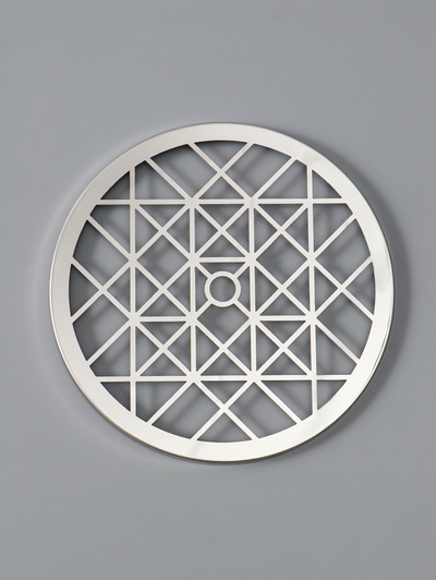 Крышка металлическая для вазы "Классик" d-15 см, серебро