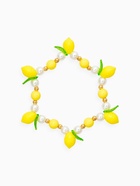 Браслет «Лимоны», жёлто-белый в золоте - фото 68183462