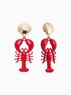 Серьги «Раки», красные в золоте - фото 68977620