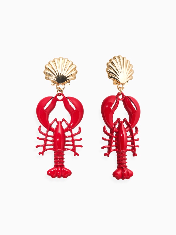 Серьги «Раки», красные в золоте - Фото 1
