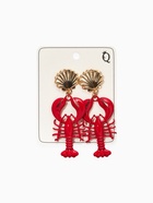 Серьги "Раки", цвет красный в золоте - фото 68183470