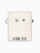 Серьги "Сияние вечера" сердце, цвет белый в серебре - фото 68183480