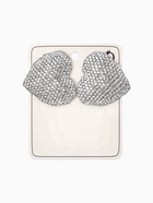 Серьги «Сияние вечера. Сердце», белые в серебре - Фото 5