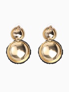 Серьги «Сияние вечера. Двойной круг», чёрные в золоте  (артикул 10937071)  большой выбор товаров оптом и в розницу по низким ценам с доставкой