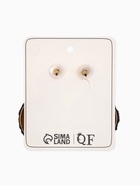 Серьги "Сияние вечера" круг двойной, цвет чёрный в золоте - фото 68183485