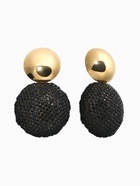 Серьги «Сияние вечера. Двойной круг», чёрные в золоте  (артикул 10937071)  большой выбор товаров оптом и в розницу по низким ценам с доставкой