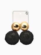 Серьги «Сияние вечера. Двойной круг», чёрные в золоте  (артикул 10937071)  большой выбор товаров оптом и в розницу по низким ценам с доставкой