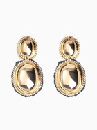 Серьги «Сияние вечера. Двойной овал», серые в золоте  (артикул 10937072)  большой выбор товаров оптом и в розницу по низким ценам с доставкой