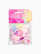 Браслет детский набор 3 шт. "Выбражулька" котик, единорог, силиконовый, разноцветный (комплект 2 шт) - фото 68183560