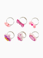 Кольца детские набор 6 шт. «Выбражулька. Котик, единорог», форма МИКС, розовый, безразмерное - Фото 2