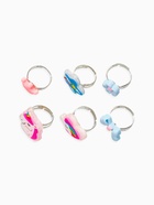 Кольца детские набор 6 шт. «Выбражулька. Облако, единорог», форма МИКС, розовый, голубой, безразмерное - Фото 2