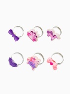 Кольца детские набор 6 шт. «Выбражулька. Замок, пегас», форма МИКС, фиолетовый, розовый, безразмерное - Фото 2