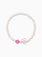 Набор детский «Выбражулька» 2 предмета: бусы, браслет, цветы, жемчуг, цвет бело-розовый (комплект 2 шт) - фото 68183613