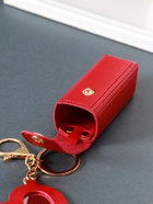Брелок для ключей на кольце с карабином, с зеркалом «Для помады», на рюкзак, сумку, кожзам, красный, 9.2×3×3.5 см - Фото 5