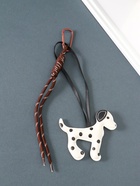 Брелок на карабине кожзам, текстиль "Далматинец" с узлом 20х9,5х1,7 см - фото 809462397