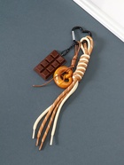 Брелок на карабине пластик, текстиль "Шоколад и крендель" с узлом 23х6,8х2 см - фото 809462402