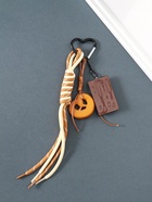 Брелок на карабине пластик, текстиль "Шоколад и крендель" с узлом 23х6,8х2 см - фото 809462403