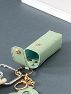 Брелок для ключей на кольце с карабином, с зеркалом «Для помады. Цветок», на рюкзак, сумку, кожзам, мятный, 20×3×3.5 см - Фото 5