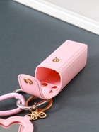 Брелок для ключей на кольце с карабином, с зеркалом «Для помады. Бант», на рюкзак, сумку, кожзам, розовый, 23×3×3.5 см - Фото 4