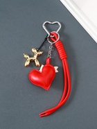 Брелок на карабине кожзам, текстиль "Сердце и собачка" с узлом 21х6,8х2,5 см - фото 809462417