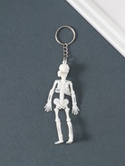 Брелок для ключей на кольце «Скелет в бандане», пластик, белый, 10×3.5×1 см - Фото 3