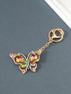 Брелок для ключей на кольце, карабине «Бабочка», передивается, металл, стразы, 4.7×6.4×0.8 см  (артикул 10959747)  большой выбор товаров оптом и в розницу по низким ценам с доставкой