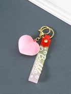 Брелок для ключей на кольце с карабином, ремешком «Бархатное сердце», 2×5.3×20.5 см - Фото 2