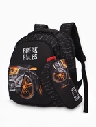 Рюкзак школьный для мальчика, с пеналом, эргономичная спинка, 28×16×36 см, чёрный - фото 68977633