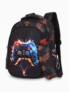 Рюкзак школьный GAME, для мальчика, с эргономичной спинкой, с пеналом, 28×16×36 см, чёрный - фото 68977634