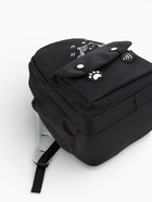 Рюкзак школьный «Котик», 3 кармана, 2 отделения, 29×14×44 см, чёрный - Фото 5