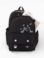 Рюкзак школьный «Котик», 3 кармана, 2 отделения, 29×14×44 см, чёрный - Фото 10