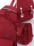 Рюкзак школьный «Котик», 3 кармана, 2 отделения, 29×14×44 см, бордовый - Фото 14