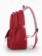 Рюкзак школьный «Котик», 3 кармана, 2 отделения, 29×14×44 см, бордовый - Фото 8