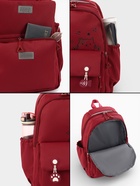 Рюкзак школьный «Котик», 3 кармана, 2 отделения, 29×14×44 см, бордовый - Фото 9