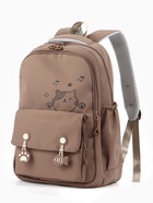 Рюкзак 29*14*44 см.2 отд. 3 н/карм. Кот, беж 10961038