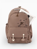 Рюкзак школьный «Котик», 3 кармана, 2 отделения, 29×14×44 см, бежевый - фото 121354954