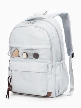 Рюкзак школьный «Капибара», однотонный, 2 отделения, 4 кармана, 31×13.5×45 см, светло-голубой