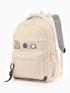 Рюкзак школьный, однотонный, 2 отделения, 4 кармана, 31×13.5×45 см, сливочный 10961053