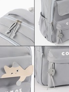 Рюкзак школьный, «Уставший кот», 5 карманов, 2 отделения, 31×13.5×45 см, серый 10961055