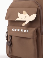 Рюкзак школьный, «Уставший кот», 5 карманов, 2 отделения, 31×13.5×45 см, коричневый - Фото 2