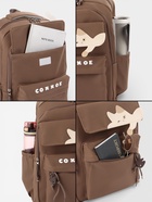 Рюкзак школьный, «Уставший кот», 5 карманов, 2 отделения, 31×13.5×45 см, коричневый - Фото 8