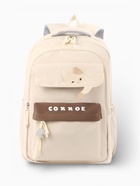 Рюкзак школьный, «Уставший кот», 5 карманов, 2 отделения, 31×13.5×45 см, сливочный - фото 121355001