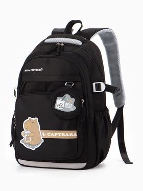 Рюкзак 31*13,5*45 см 2 отд.4н/карм.+кошелек.капибара черн 10961058