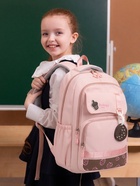 Рюкзак школьный «Клубника», 2 отделения, 4 кармана, 31×13.5×45 см, розовый - Фото 4